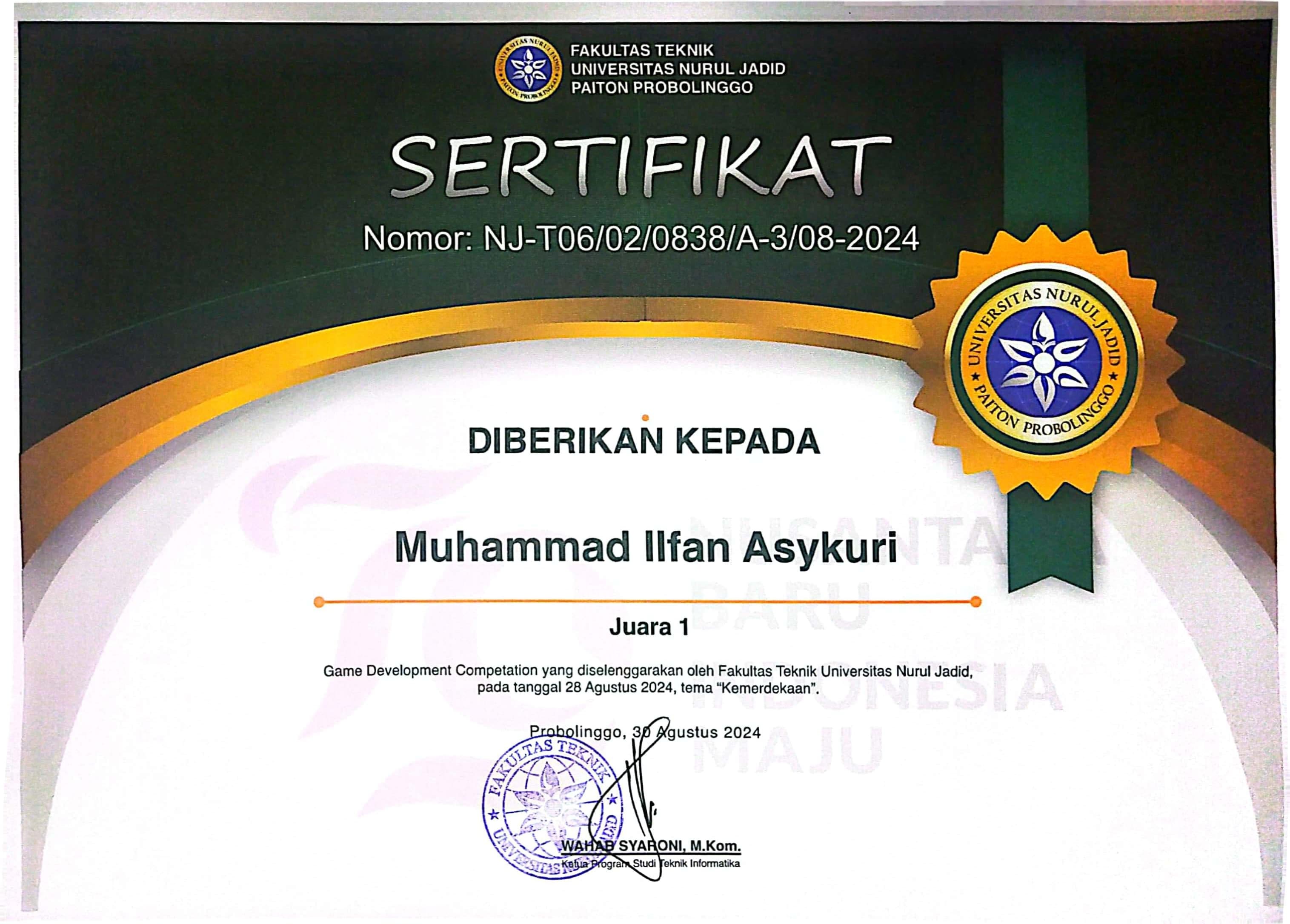 Game Competition UNUJA